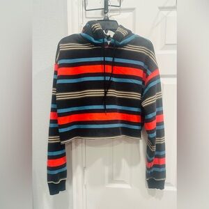 Out From Under, Urban Outfitters Striped Cropped Hoodie, Medium